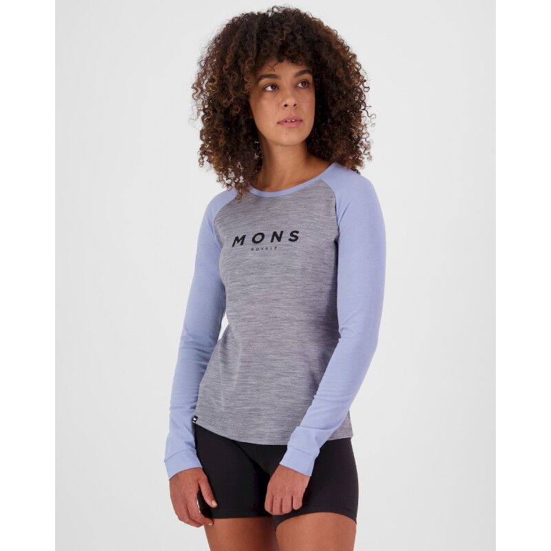 Icon Merino Raglan Long Sleeve - Koszulka z wełny Merino® damska