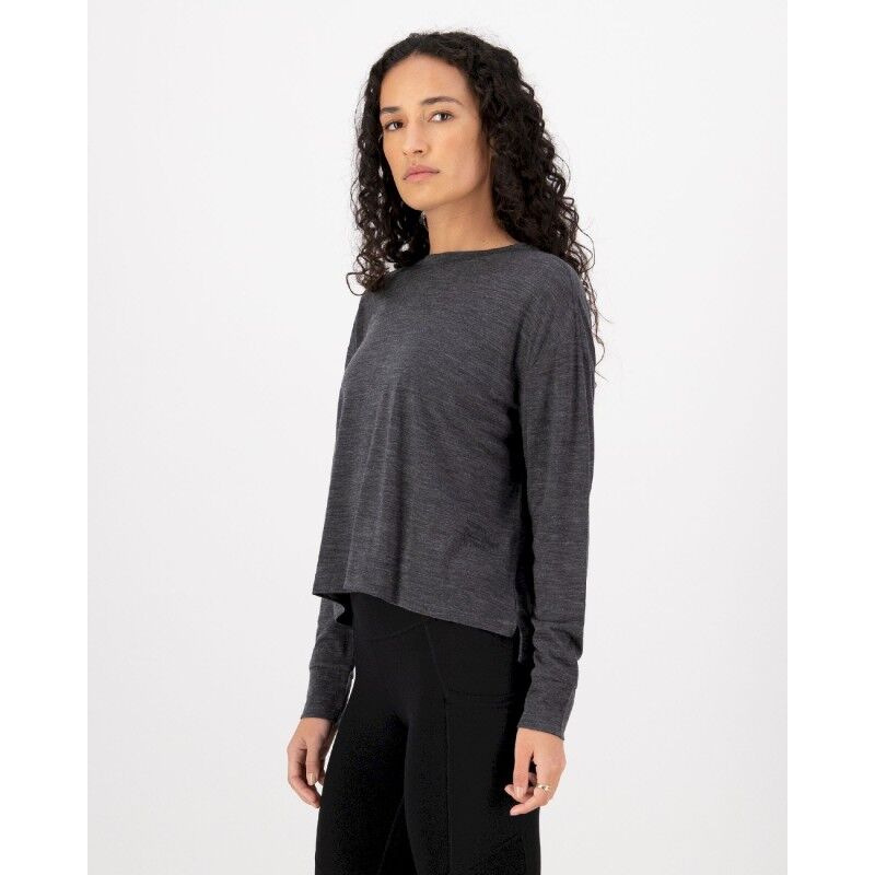 Mons Royale Zephyr Merino Tencel™ Boxy Long Sleeve - Merinoshirt - Dames | Hardloop