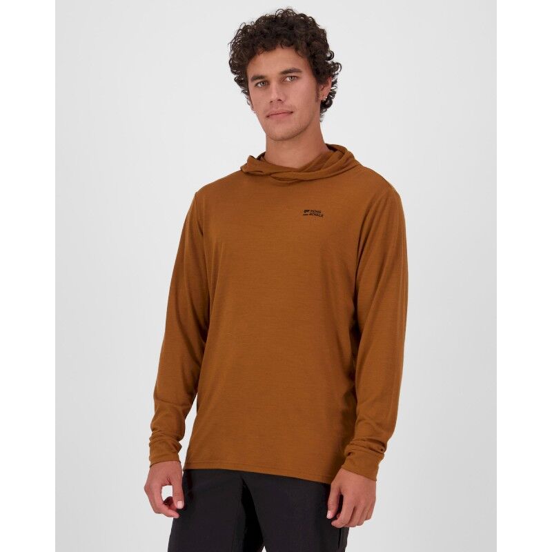 Pivot Merino Long Sleeve Hood - Merinohoodie - Heren