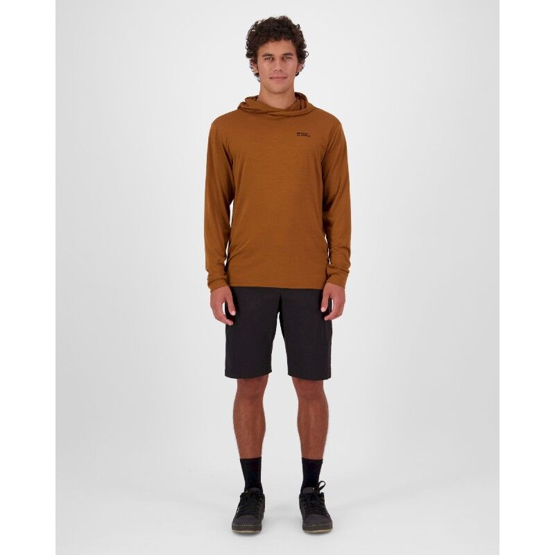 Mons Royale Pivot Merino Long Sleeve Hood - Felpa di merino con cappuccio - Uomo | Hardloop