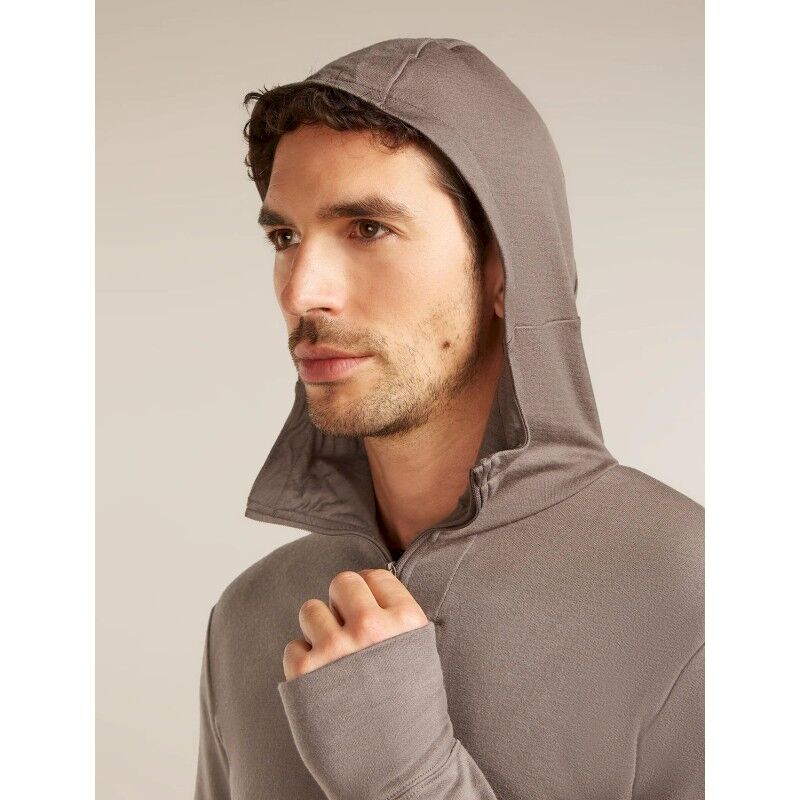 icebreaker 260 Quantum IV LS Zip Hoodie - Merino Fleecejakke - Herrer | Hardloop