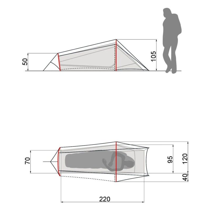 Vaude Ultralight Lizard 1P - Tente | Hardloop