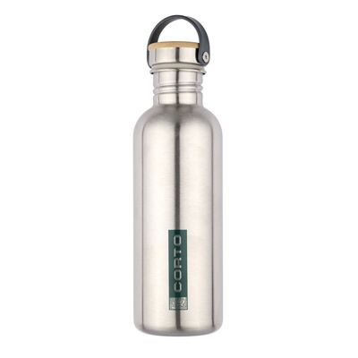 Gourde Acier Bouchon Bambou 1L - Bouteille isotherme