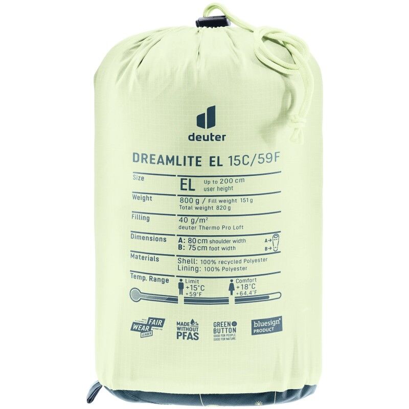 deuter Dreamlite EL 15C / 59F - Sac de couchage | Hardloop