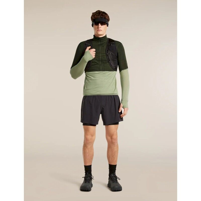 icebreaker 200 Realfleece Descender LS Half Zip - Merino Fleecejakke - Herrer | Hardloop