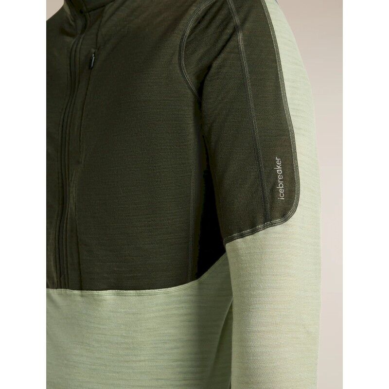 icebreaker 200 Realfleece Descender LS Half Zip - Merino Fleecejacka - Herr | Hardloop