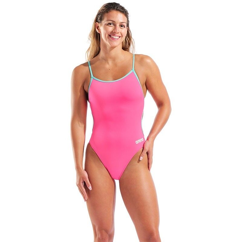 Swimsuit Lace Back Solid - Dámské Plavecké plavky