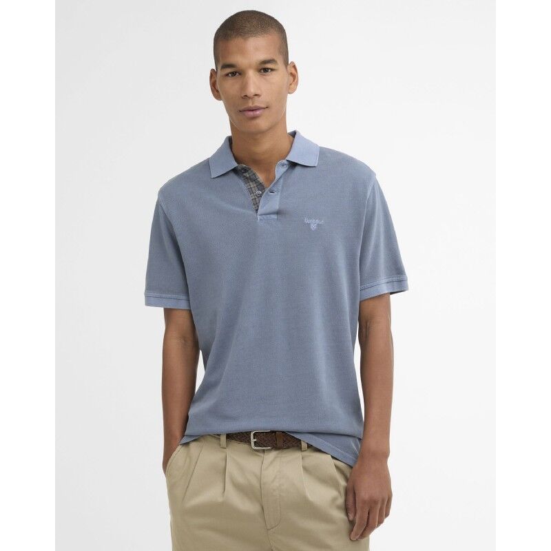 Washed Tartan Tailored Fit Pique Polo - Polo-shirt - Herrer