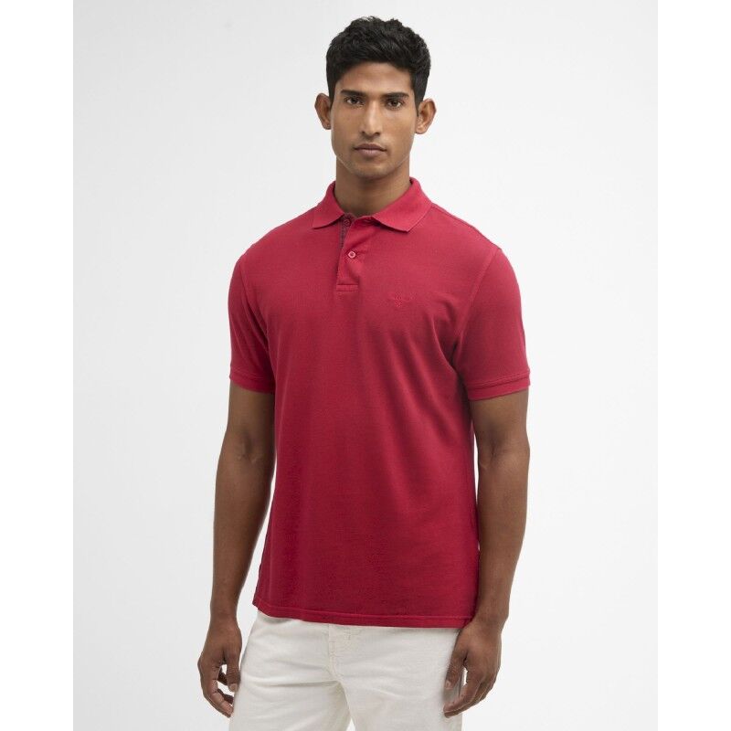 Washed Tartan Tailored Fit Pique Polo - Polo homme