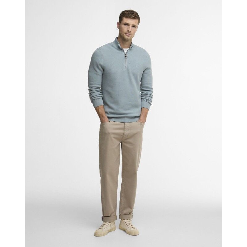 Barbour Essential Honeycomb Half Zip Sweater - Bluza męska | Hardloop
