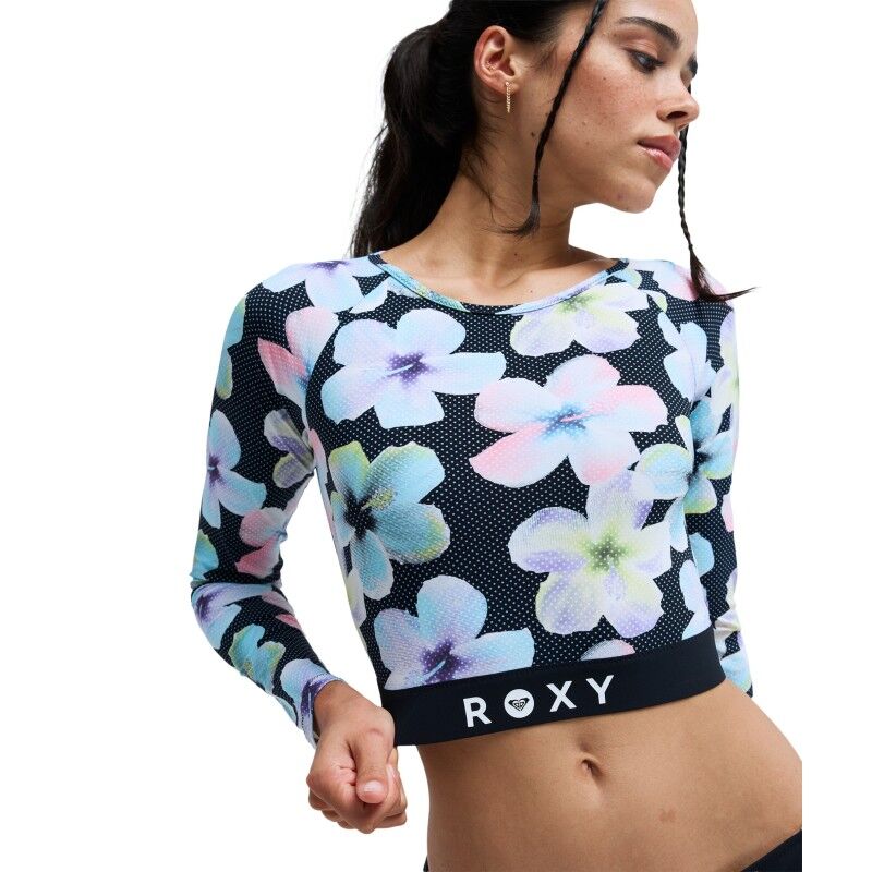 Roxy Active Ls Crop Top - Lycra femme | Hardloop