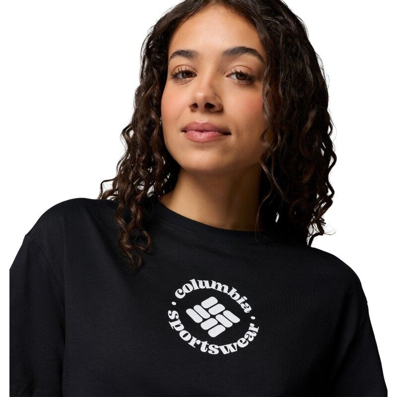 Columbia Rolling Bend Graphic Relaxed Crop SS Tee - T-Shirt - Damen | Hardloop