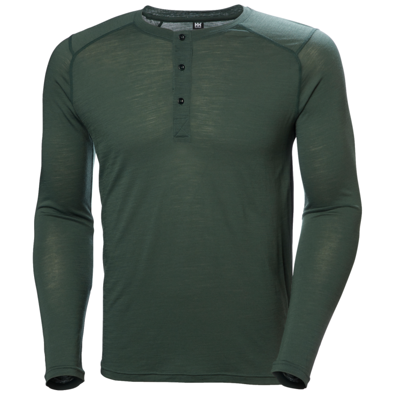 Hh Durawool Ls Henley - Camiseta - Hombre
