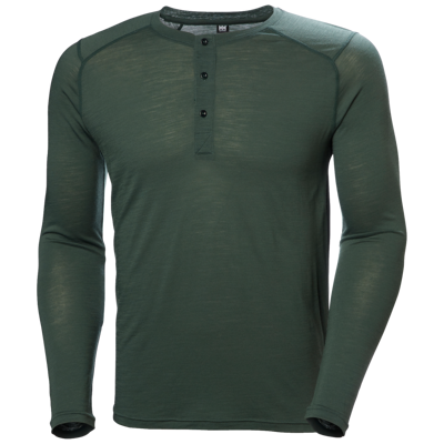 Hh Durawool Ls Henley - T-shirt - Heren