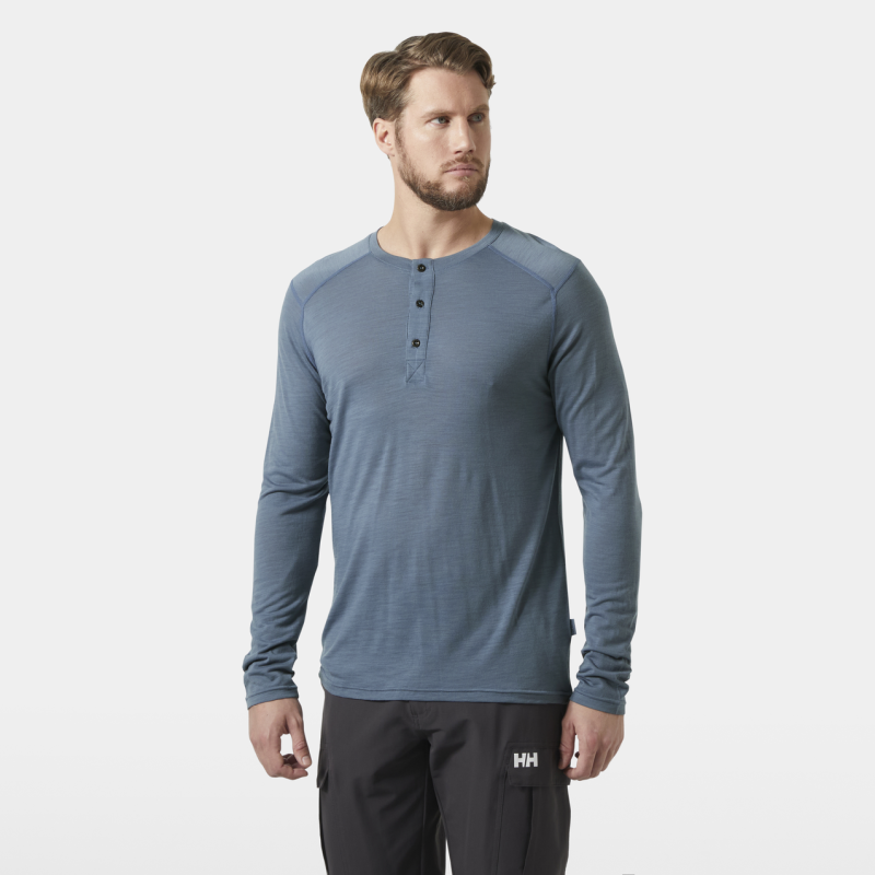 Helly Hansen Hh Durawool Ls Henley - T-paita - Miehet | Hardloop