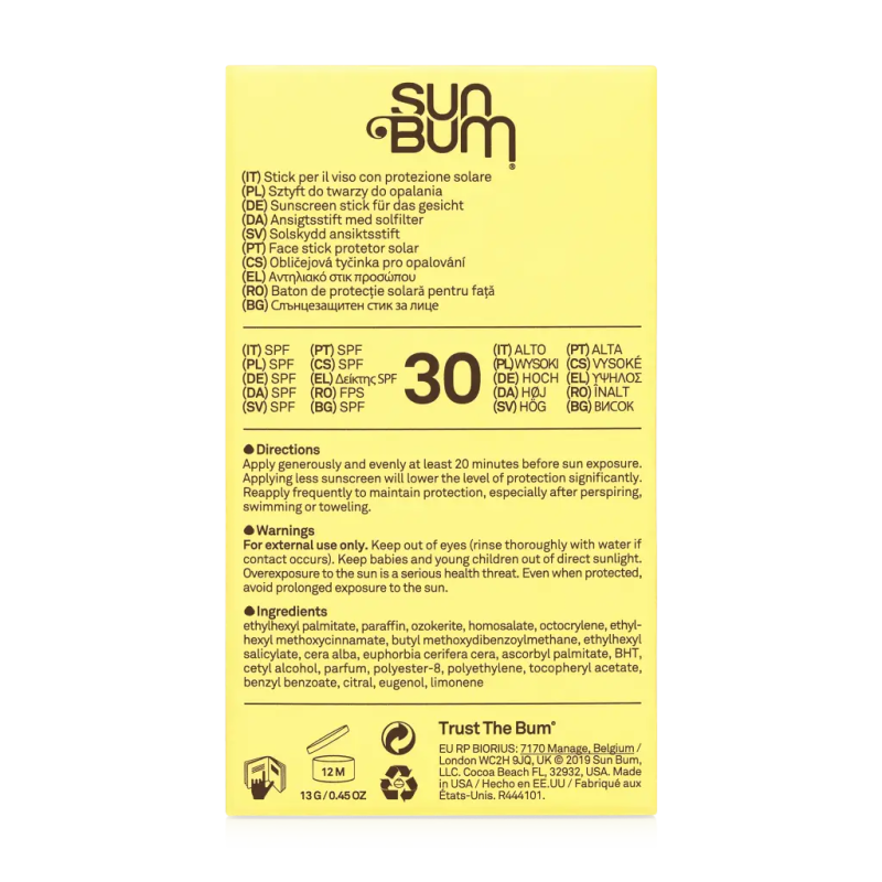 Sun Bum Original SPF 30 Sunscreen Face Stick - Krem przeciwsłoneczny | Hardloop
