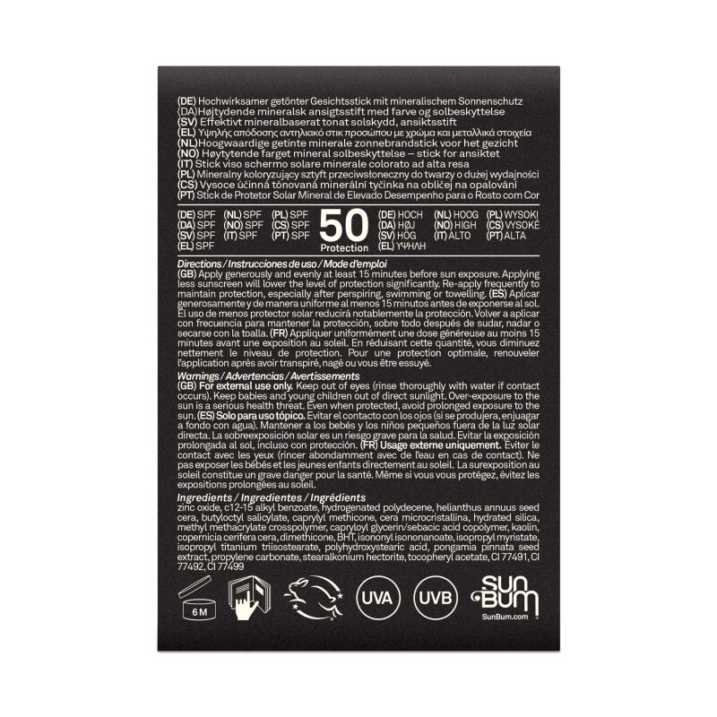 Sun Bum Signature SPF 50 Tinted Face Stick - Crème solaire | Hardloop