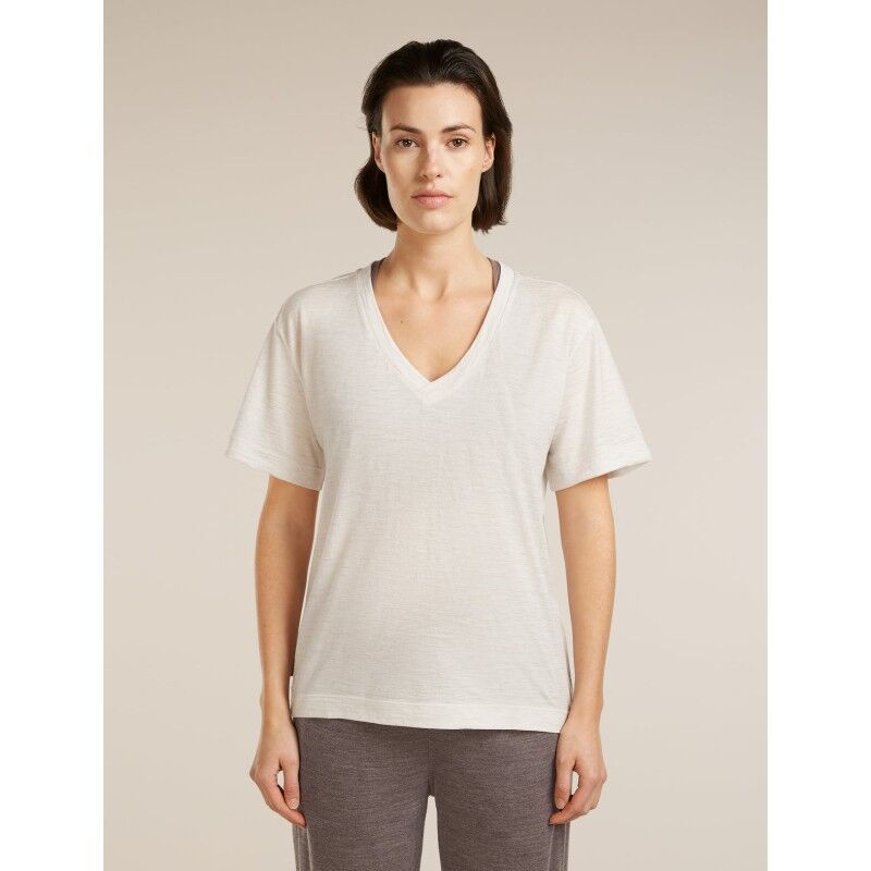 icebreaker Merinos 150 Tech Lite SS Relax V Neck Tee - T-shirt en laine mérinos femme | Hardloop