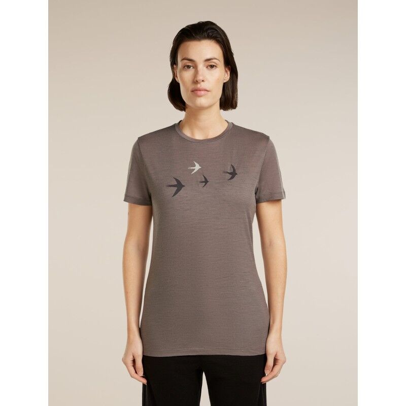 icebreaker Merinos 150 Tech Lite SS Tee Bird Transit - Camiseta de lã merino mulher | Hardloop
