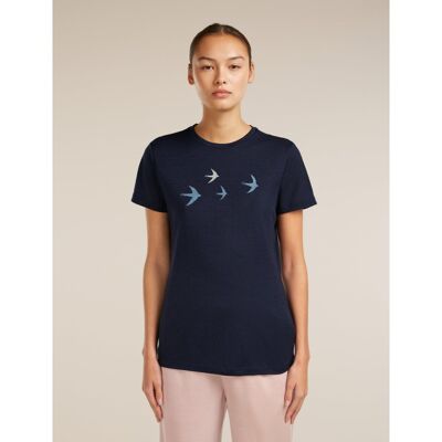 Merinos 150 Tech Lite SS Tee Bird Transit - T-shirt en laine mérinos femme