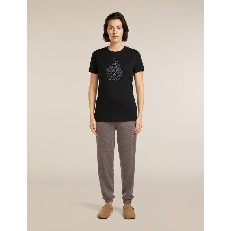 icebreaker Merinos 150 Tech Lite III SS Tee Hike Path - Merino-shirt - Damer | Hardloop