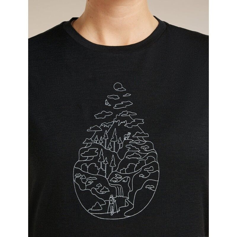 icebreaker Merinos 150 Tech Lite III SS Tee Hike Path - Camiseta de lã merino mulher | Hardloop