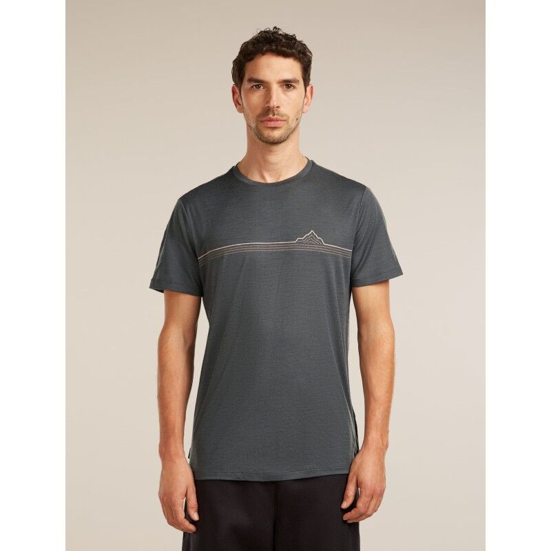 icebreaker Merinos 150 Tech Lite SS Tee Range Stripes - Maglia merino - Uomo | Hardloop