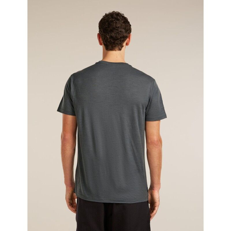 icebreaker Merinos 150 Tech Lite SS Tee Range Stripes - T-shirt en laine mérinos homme | Hardloop