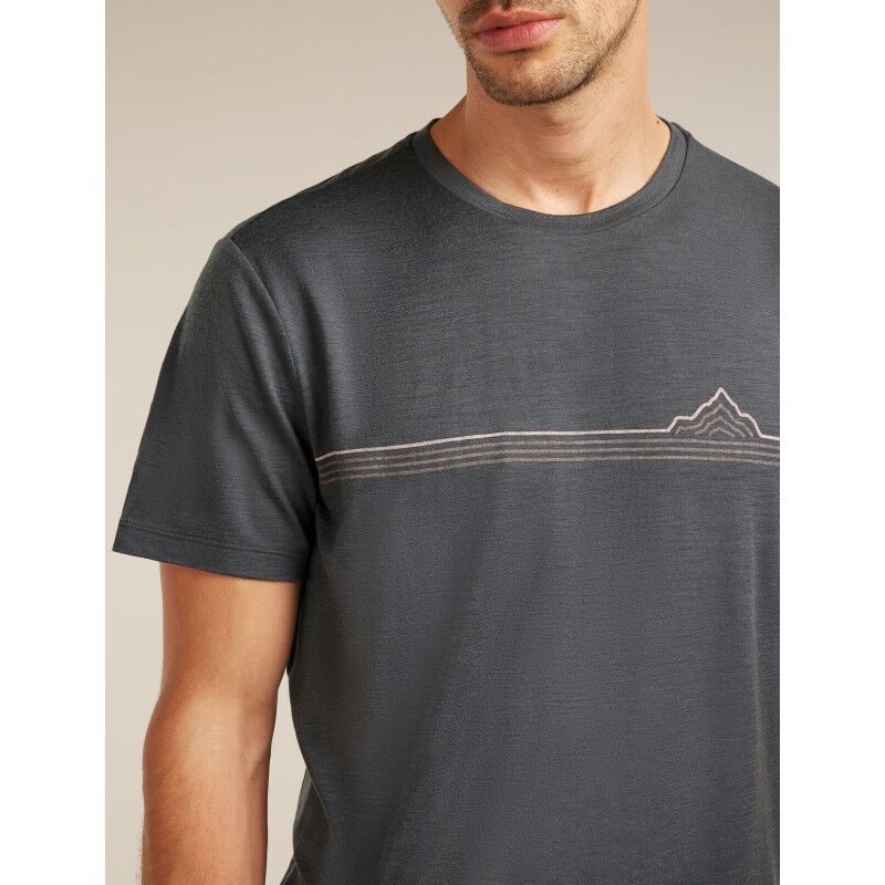 icebreaker Merinos 150 Tech Lite SS Tee Range Stripes - Merino shirt - Men's | Hardloop