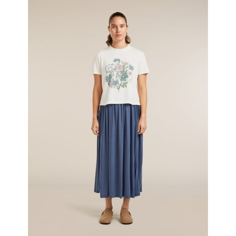 icebreaker Merinos 150 Tech Lite SS Crop Tee NZ Flora - Merino-shirt - Damer | Hardloop