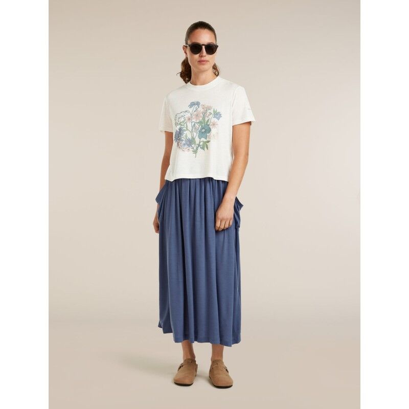 icebreaker Merinos 150 Tech Lite SS Crop Tee NZ Flora - Camiseta de lã merino mulher | Hardloop