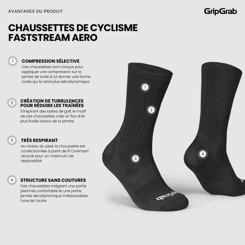 GripGrab FastStream Aero Cycling Socks - Cyklistické ponožky | Hardloop