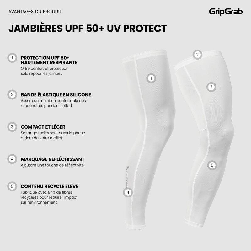 GripGrab UPF 50+ UV Protect Leg Sleeves - Perneras ciclismo | Hardloop