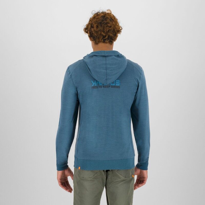 Karpos Coppolo Merino Full Zip Hoodie - Merinovillahuppari - Miehet | Hardloop