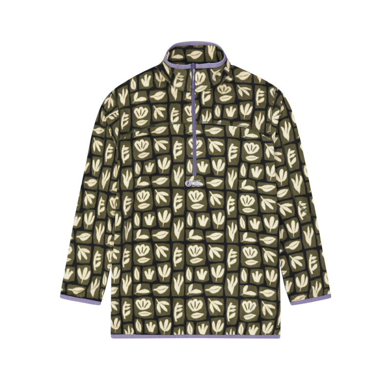 Inaria 1/4 Printed Flee - Fleecejakke - Herrer