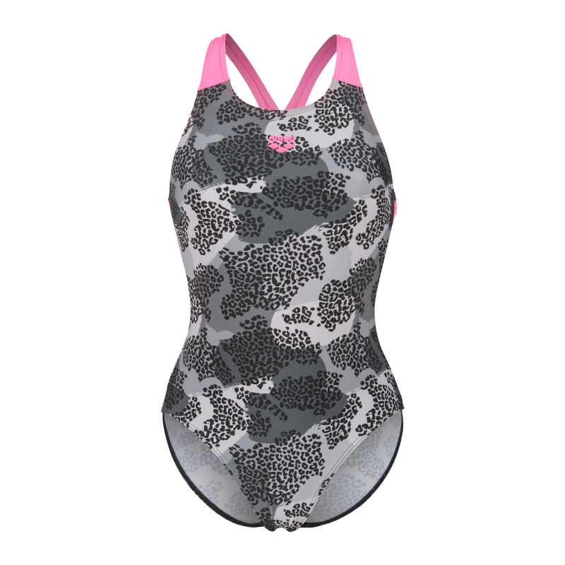Arena Camo Swimsuit V Back L - Fato de banho de natação mulher | Hardloop