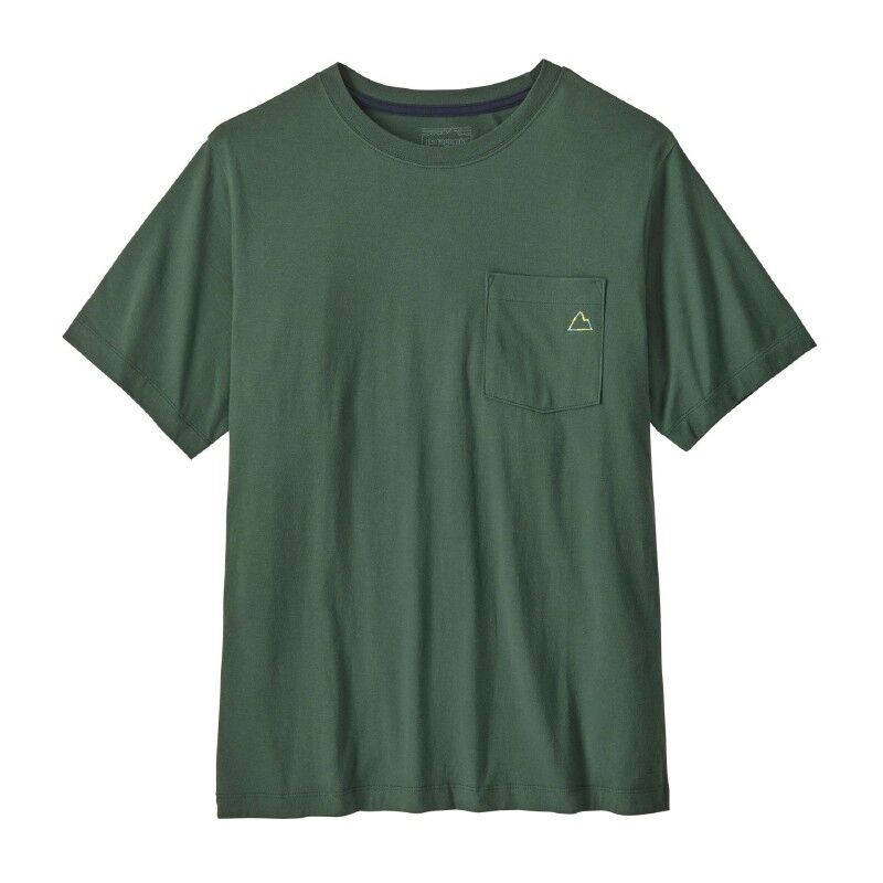 Patagonia M's Fitz Roy Massif Pocket Tee - T-shirt - Heren | Hardloop