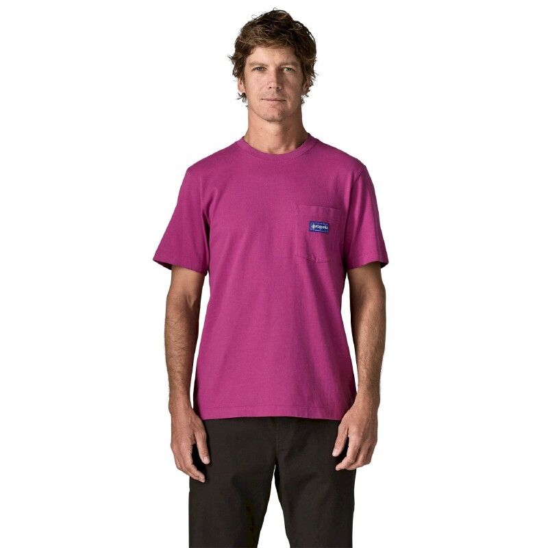 Patagonia M's MW Hut Tripper Label Pocket Tee - T-shirt - Heren | Hardloop