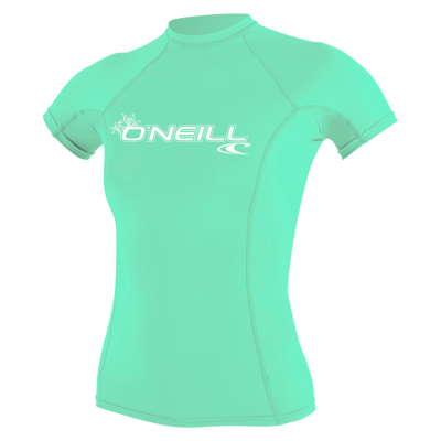 Wms Basic Skins S/S Rash Guard logo - Camisola Lycra mulher