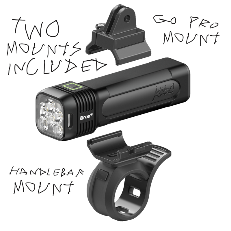 Knog Blinder Pro 1400 & Blinder R150 - Přední světla na kolo | Hardloop
