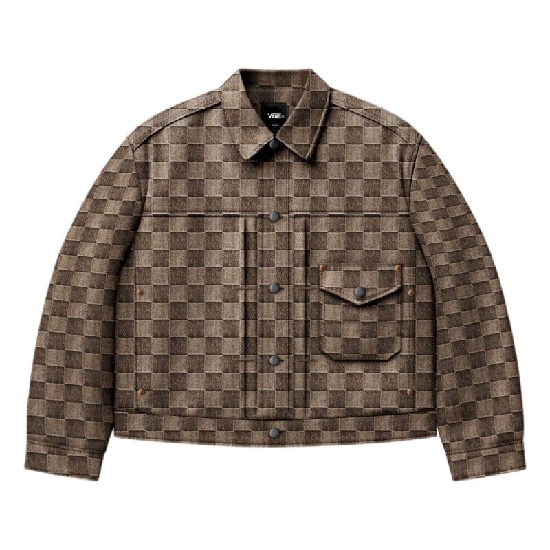 Vans Check-5 Checkerboard Denim Trucker Jacket - Jacket - Men's | Hardloop