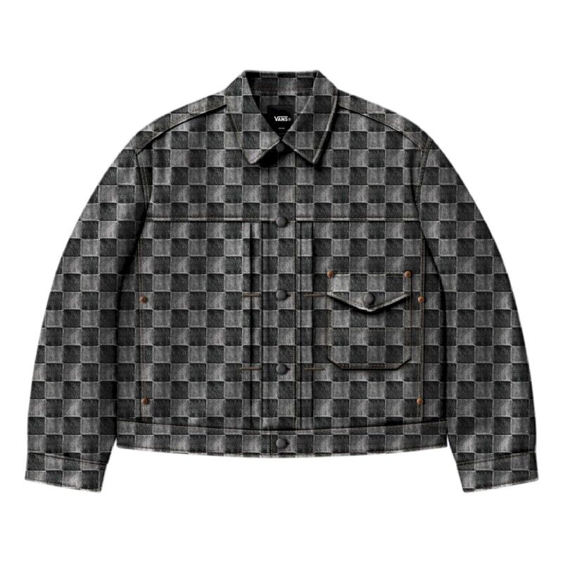 Vans Check-5 Checkerboard Denim Trucker Jacket - Casaco homem | Hardloop