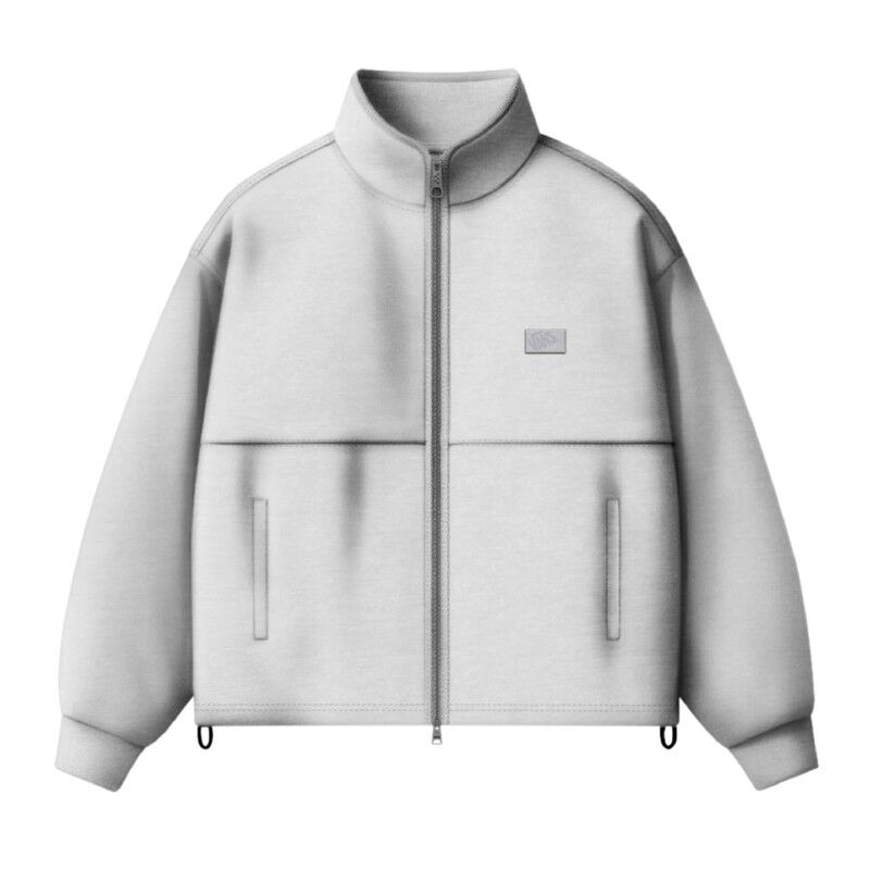 Full Zip Mock Neck Fleece - Trui - Heren