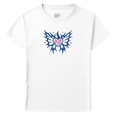 Heart Flame Butterfly Ss Tee - T-Shirt - Damen