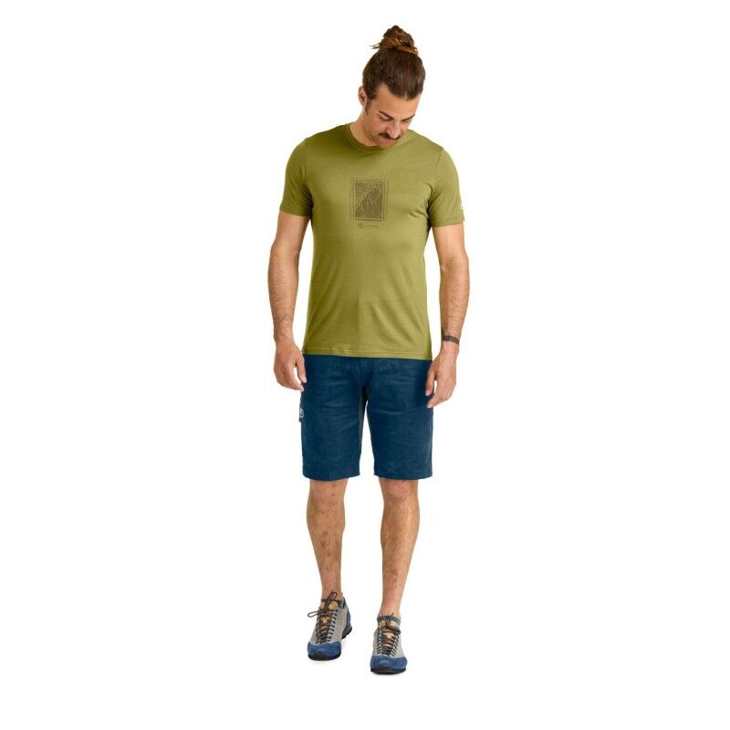 Ortovox 120 Cool Tec Mountain Cut TS - T-shirt en laine mérinos homme | Hardloop