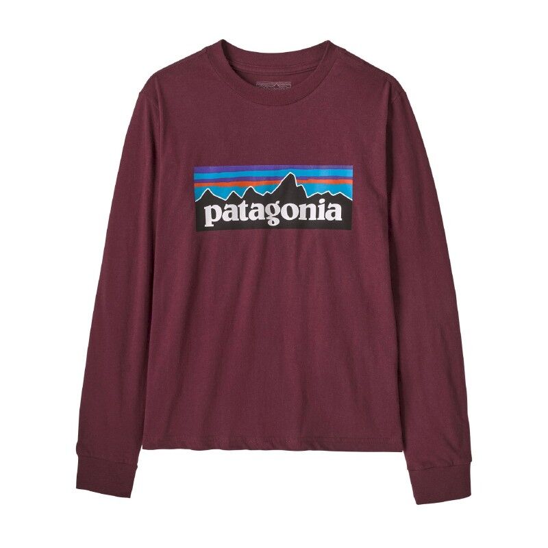 Patagonia Kid's Long-Sleeved P-6 Logo T-Shirt - T-shirt - Bambino | Hardloop