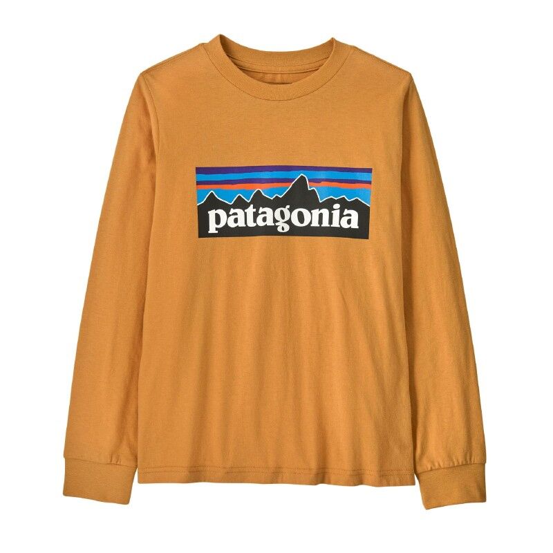Patagonia Kid's Long-Sleeved P-6 Logo T-Shirt - T-paita - Lasten | Hardloop