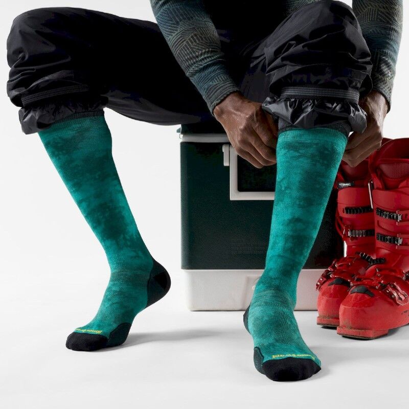 Smartwool Ski Zero Cushion Shale Print OTC Socks - Lyžařské ponožky | Hardloop