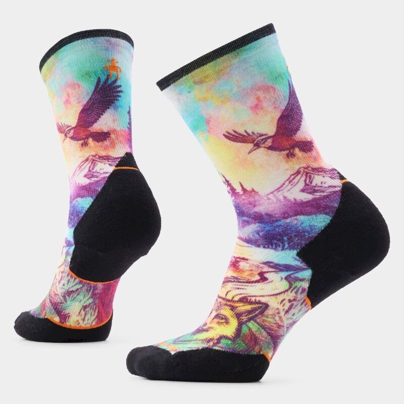 Smartwool Trail Run Targeted Cushion Serene Peak Print Crew Socks - Chaussettes running femme | Hardloop