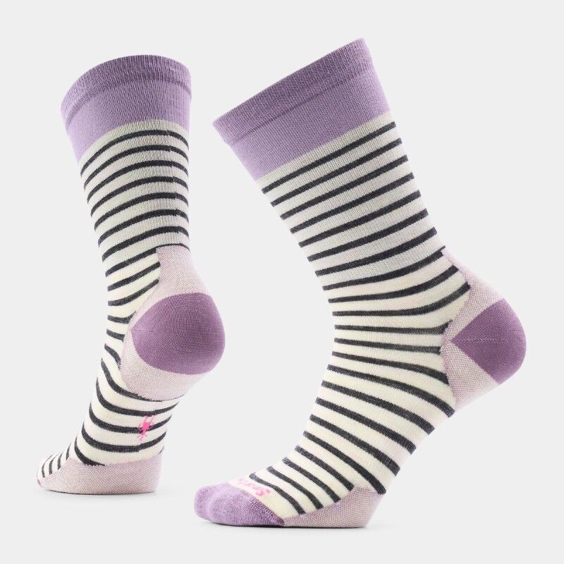 Everyday Pin Stripe Crew Socks - Meias de lã merino mulher